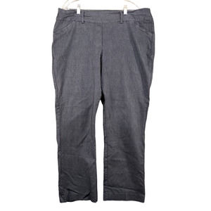 Margaret M Women's Pull-On Slimming Pants Straight Leg Gray Size 3X Flat Front